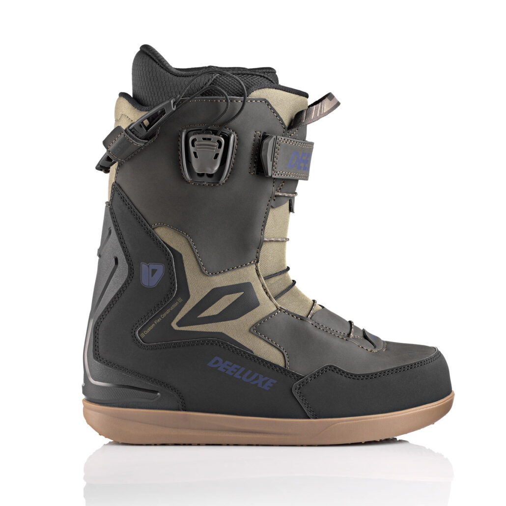 Deeluxe ID Team snowboard boot side view in Dark Earth colorway